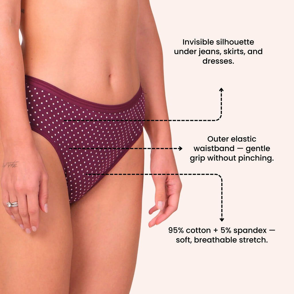 Mid Waist Cotton Hipster Panties (Pack of 5)