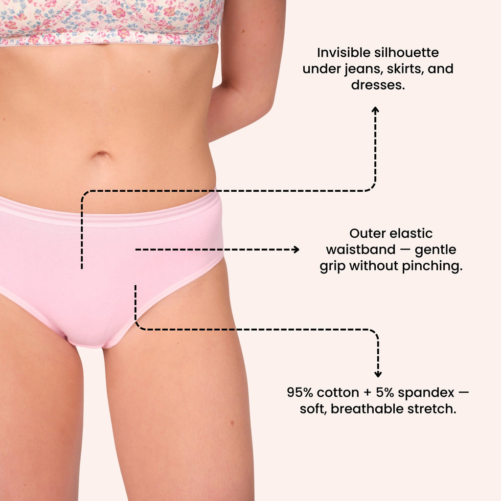 Cotton Hipster Panties – Mid Waist ( pack of 3 )