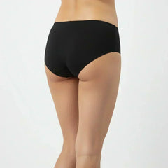 Bamboo Fabric Women's Mid Rise Panty | Red and Black | Pack of 2