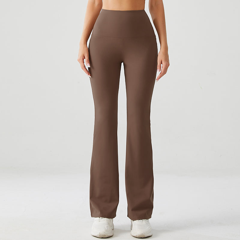 Mocha Brown High Rise Flare Yoga Pants