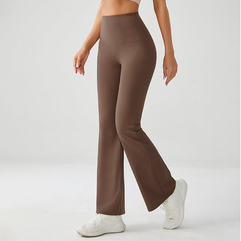Mocha Brown High Rise Flare Yoga Pants