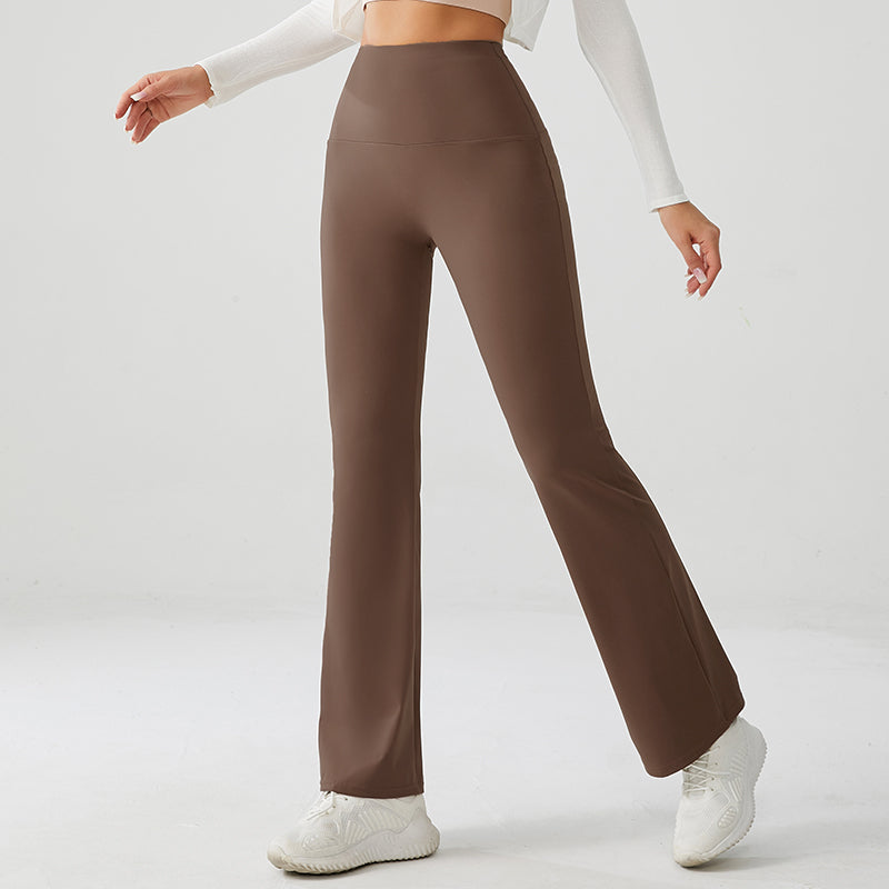 Mocha Brown High Rise Flare Yoga Pants