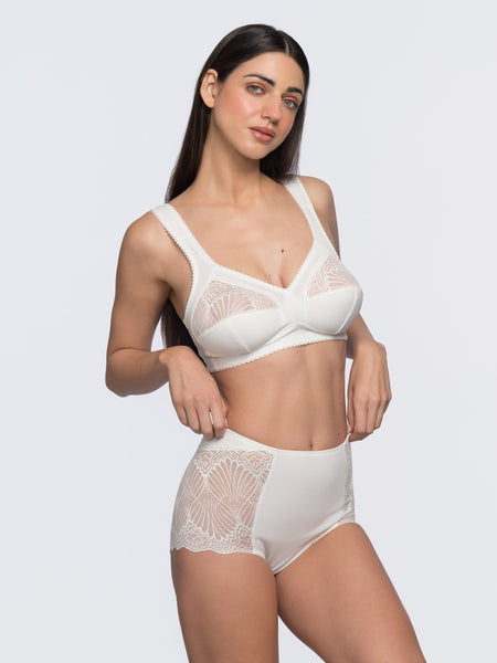 High-waist classic matching brief - Ivory