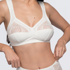 Clemence ivory wireless bra back view – most comfortable womens bra no underwire by YOBO