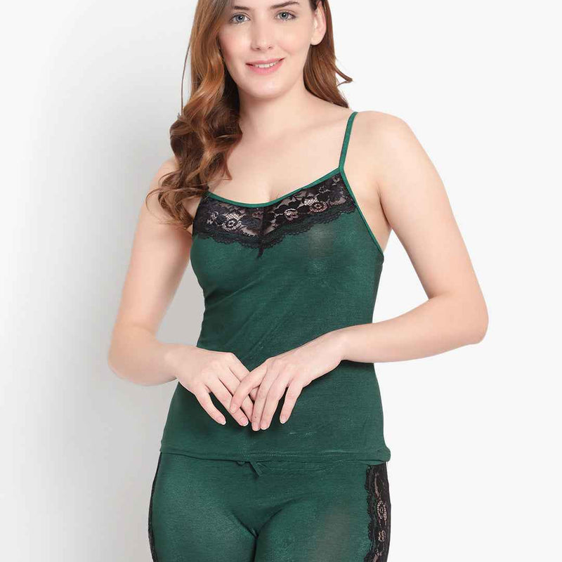 Women Black Net 2 pices Baby Dolls Nightwear Set