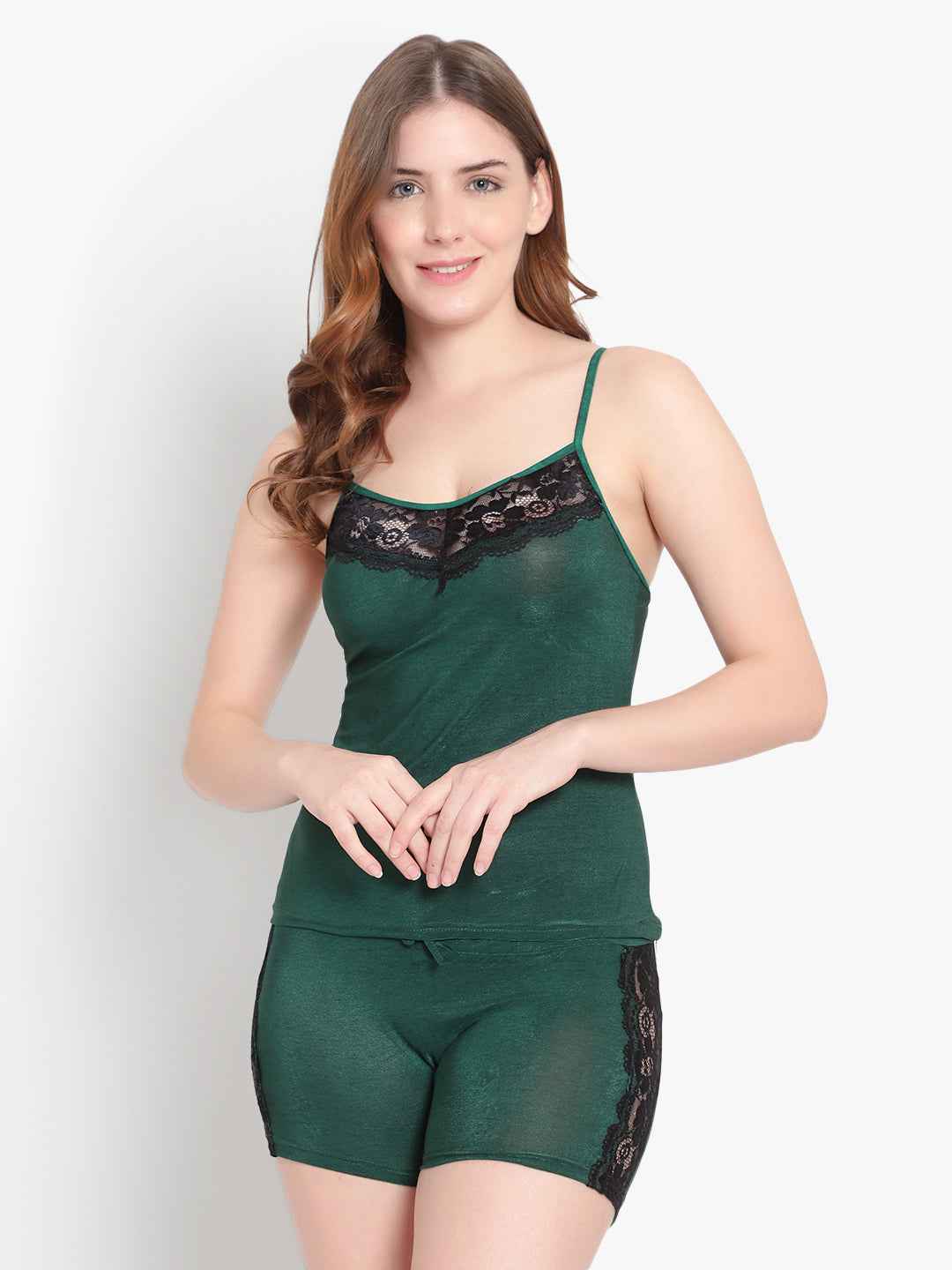 Women Black Net 2 pices Baby Dolls Nightwear Set