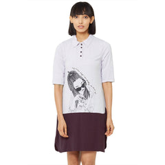 SOIE Woman - Printed Sleepshirt with Collar - -for Women