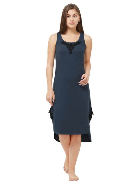 SOIE Woman - High-low sleeveless nighty - -for Women