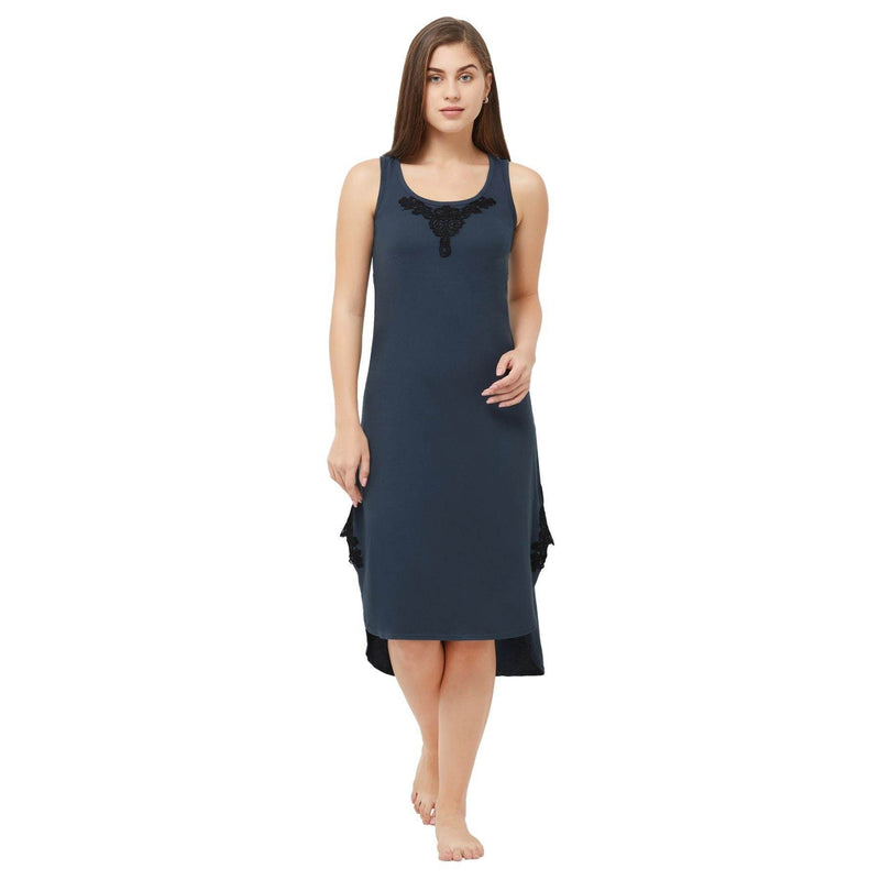 SOIE Woman - High-low sleeveless nighty - -for Women