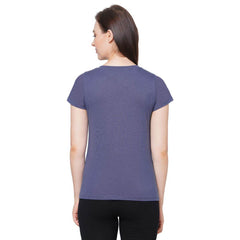 SOIE Woman - Half Sleeve Printed Soft Cotton Modal Lounge T-shirt - -for Women