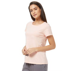 SOIE Woman - Half Sleeve Printed Soft Cotton Modal Lounge T-shirt - -for Women