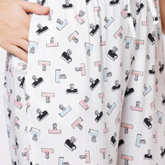 SOIE Woman - Printed Pyjama with Pockets - -for Women