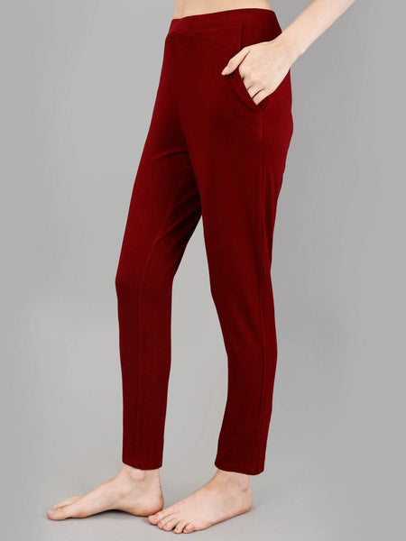 SOIE Woman - Mid Rise Ankle Length Supersoft Lounge Pants with Pockets - -for Women