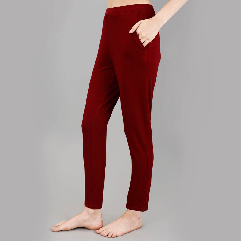 SOIE Woman - Mid Rise Ankle Length Supersoft Lounge Pants with Pockets - -for Women