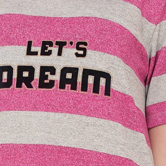 SOIE Woman - Half Sleeve Striped Sleepshirt - -for Women