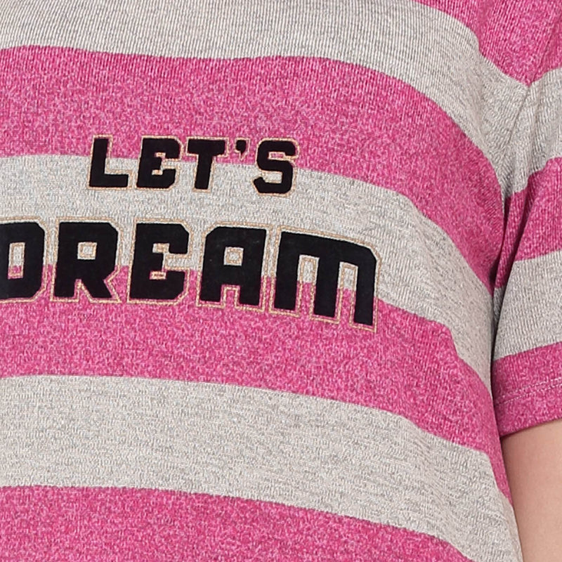 SOIE Woman - Half Sleeve Striped Sleepshirt - -for Women