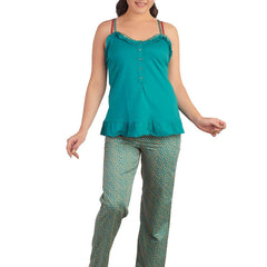 SOIE Woman - Spaghetti Top with Pyjama Set - -for Women