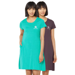 SOIE Woman - Super-Soft Cotton Modal Sleep Shirt (PACK OF 2) - -for Women