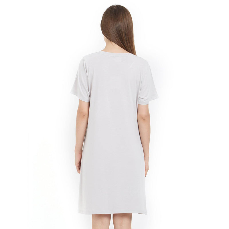 SOIE Woman - V Neck Printed Sleepshirt - -for Women