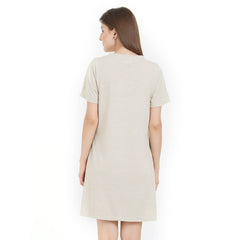 SOIE Woman - V Neck Printed Sleepshirt - -for Women