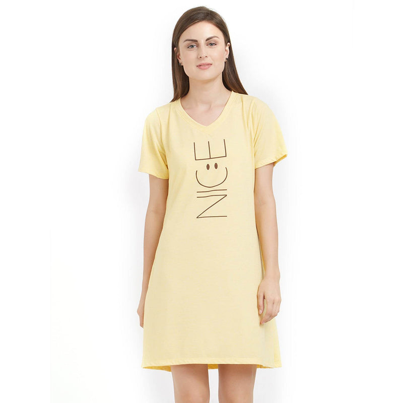 SOIE Woman - V Neck Printed Sleepshirt - -for Women