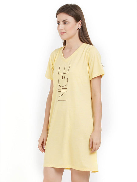 SOIE Woman - V Neck Printed Sleepshirt - -for Women
