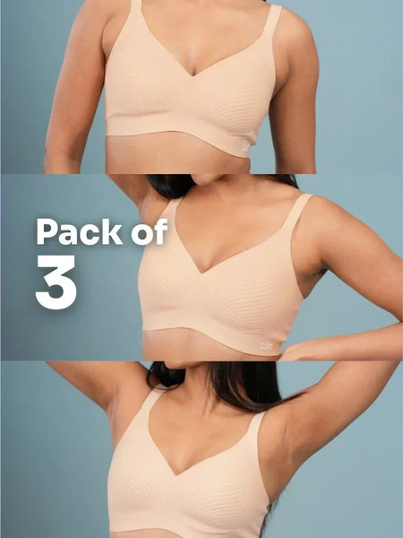 Nude Wave Bra - 3 Pack