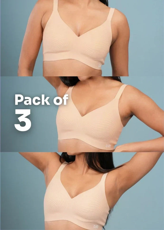 Nude Wave Bra - 3 Pack