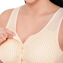 Plus Size Breastfeeding Pregnancy Seamless Front Buttons Bra