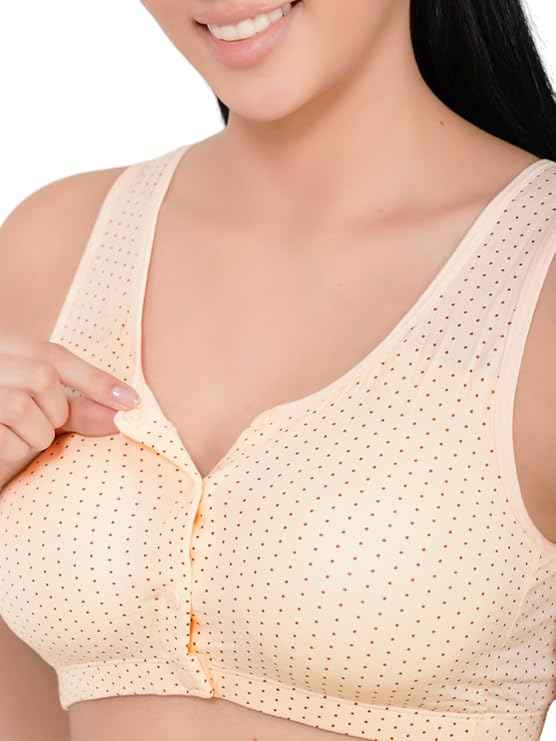 Plus Size Breastfeeding Pregnancy Seamless Front Buttons Bra