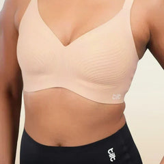 Set - Nude Wave Bra and Black Shaper Underwear