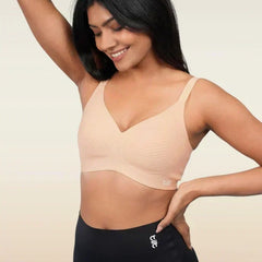 Set - Nude Wave Bra and Black Shaper Underwear