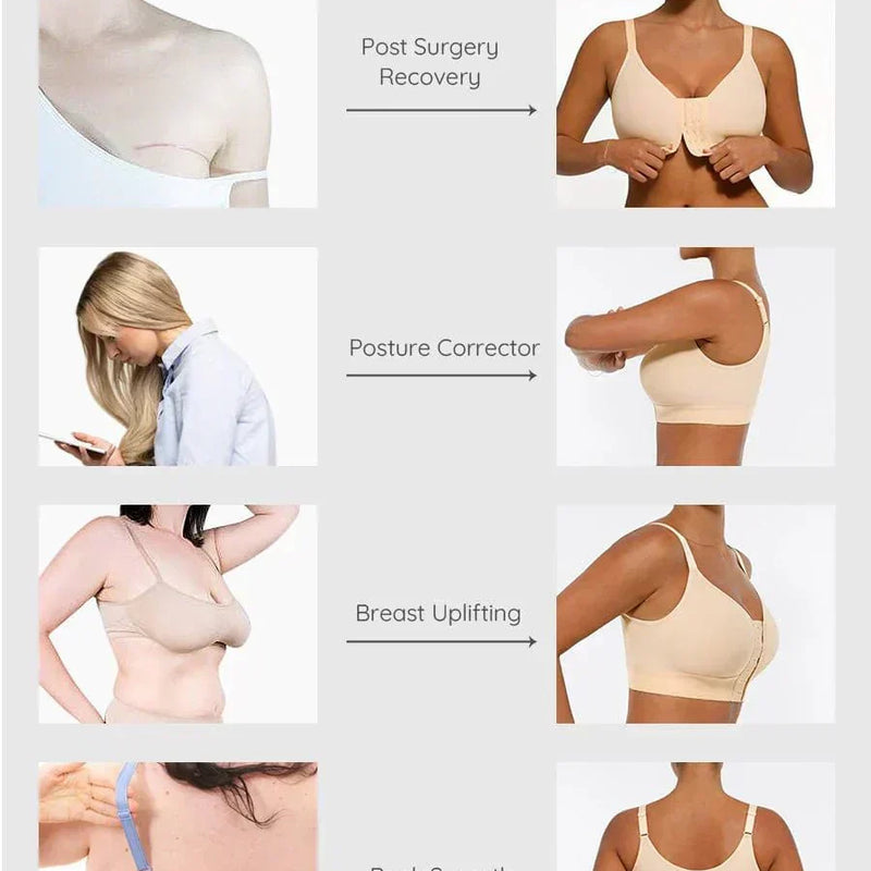 Post Surgery Full Coverage Compression Surgical Front Closure Mastectomy Bra