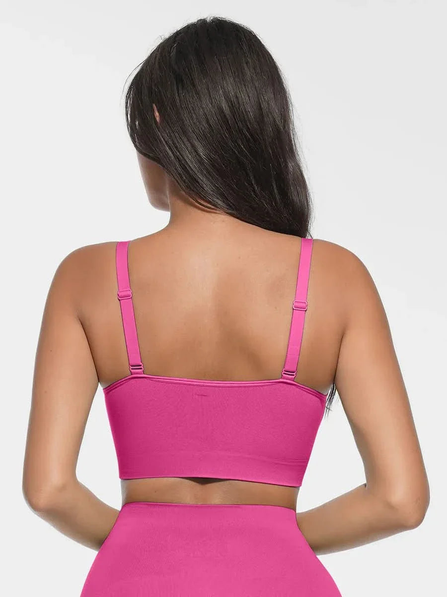Seamless Non-Padded Scoop Neck Bra and Tummy control brief set