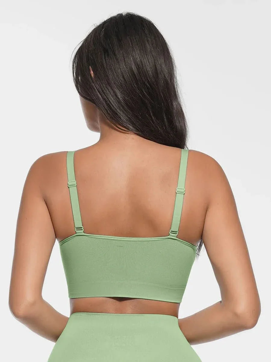 Seamless Non-Padded Scoop Neck Bra and Tummy control brief set