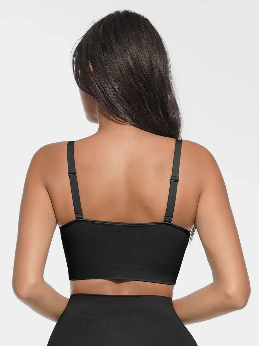 Seamless Non-Padded Scoop Neck Bra and Tummy control brief set
