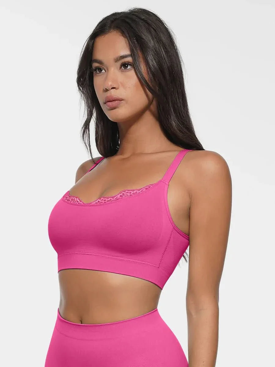 Seamless Non-Padded Scoop Neck Bra and Tummy control brief set