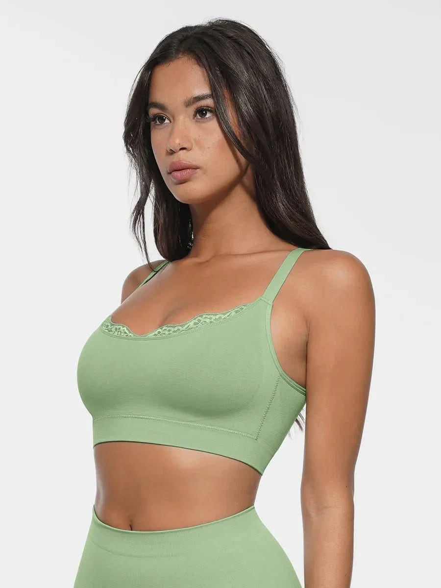Seamless Non-Padded Scoop Neck Bra and Tummy control brief set