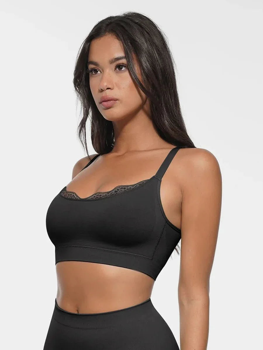 Seamless Non-Padded Scoop Neck Bra and Tummy control brief set