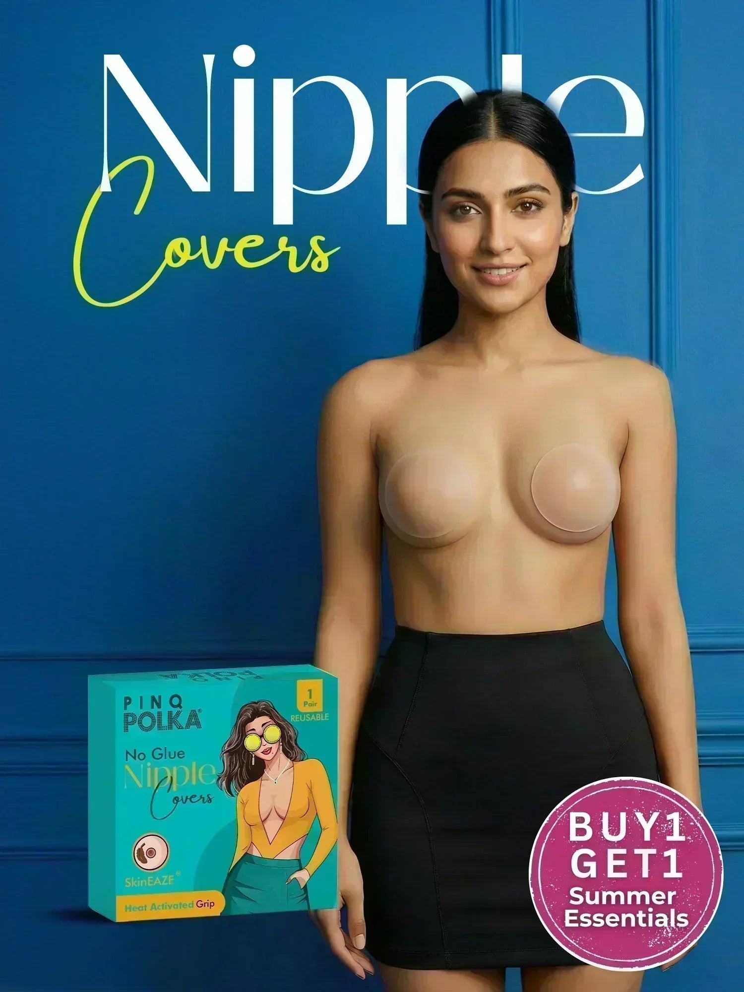 No Glue Reusable Nipple Covers