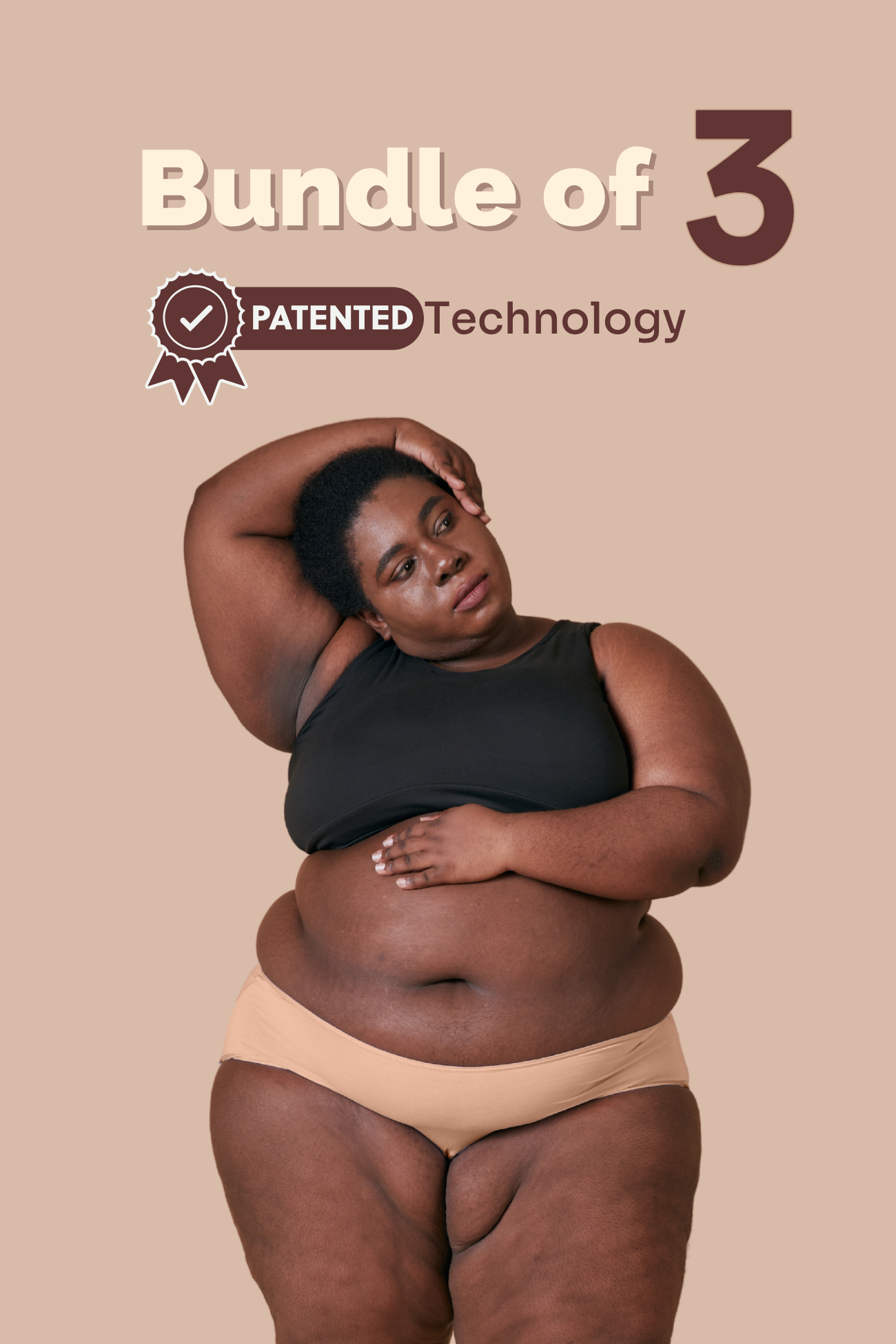 Latte Modal Fabric Underwear Bundle of 3 | Plus Size Underwear for Women | Tilt Intimates