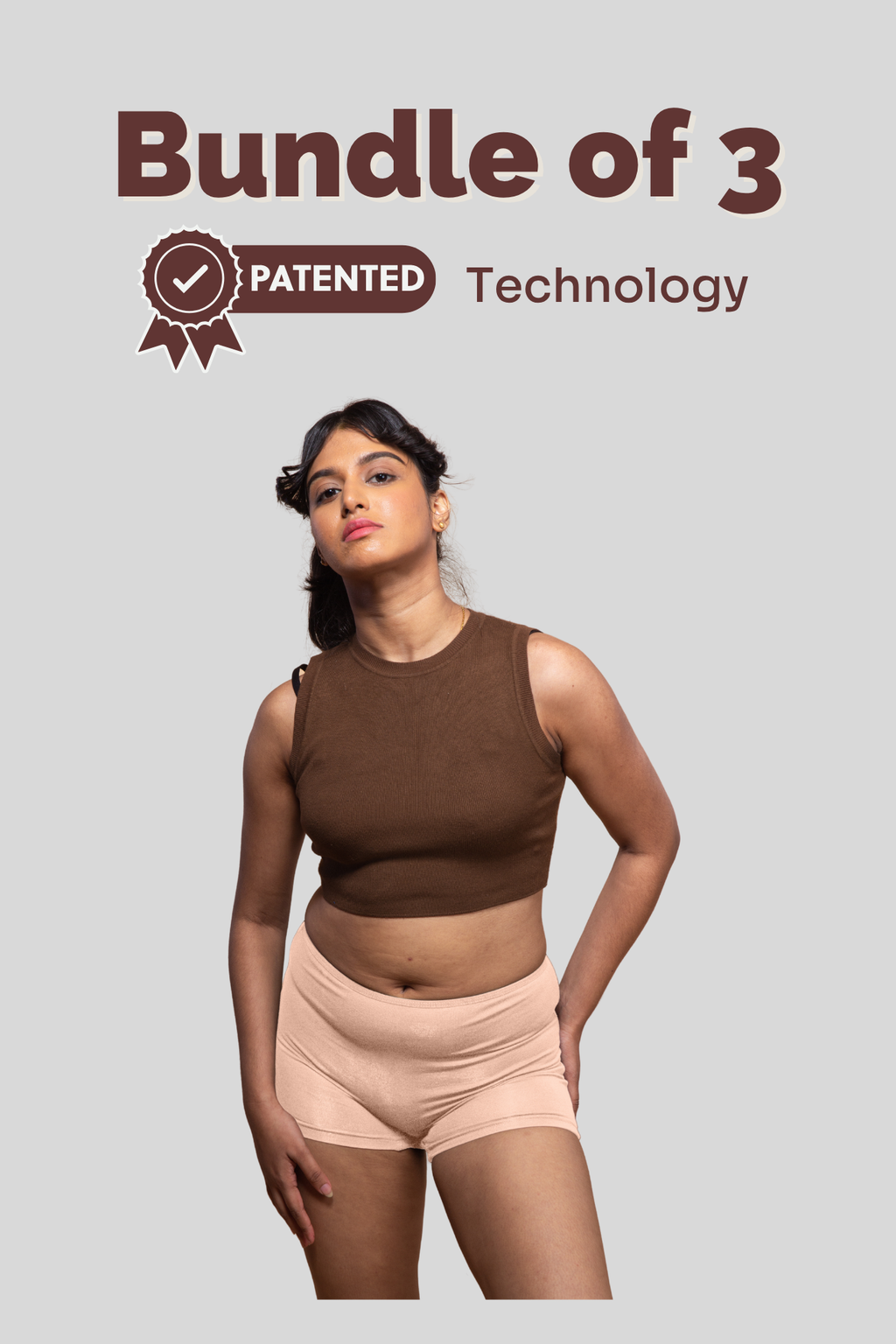 Beige Bundle of 3 Modal Fabric Boyshorts for Women | Tilt Intimates