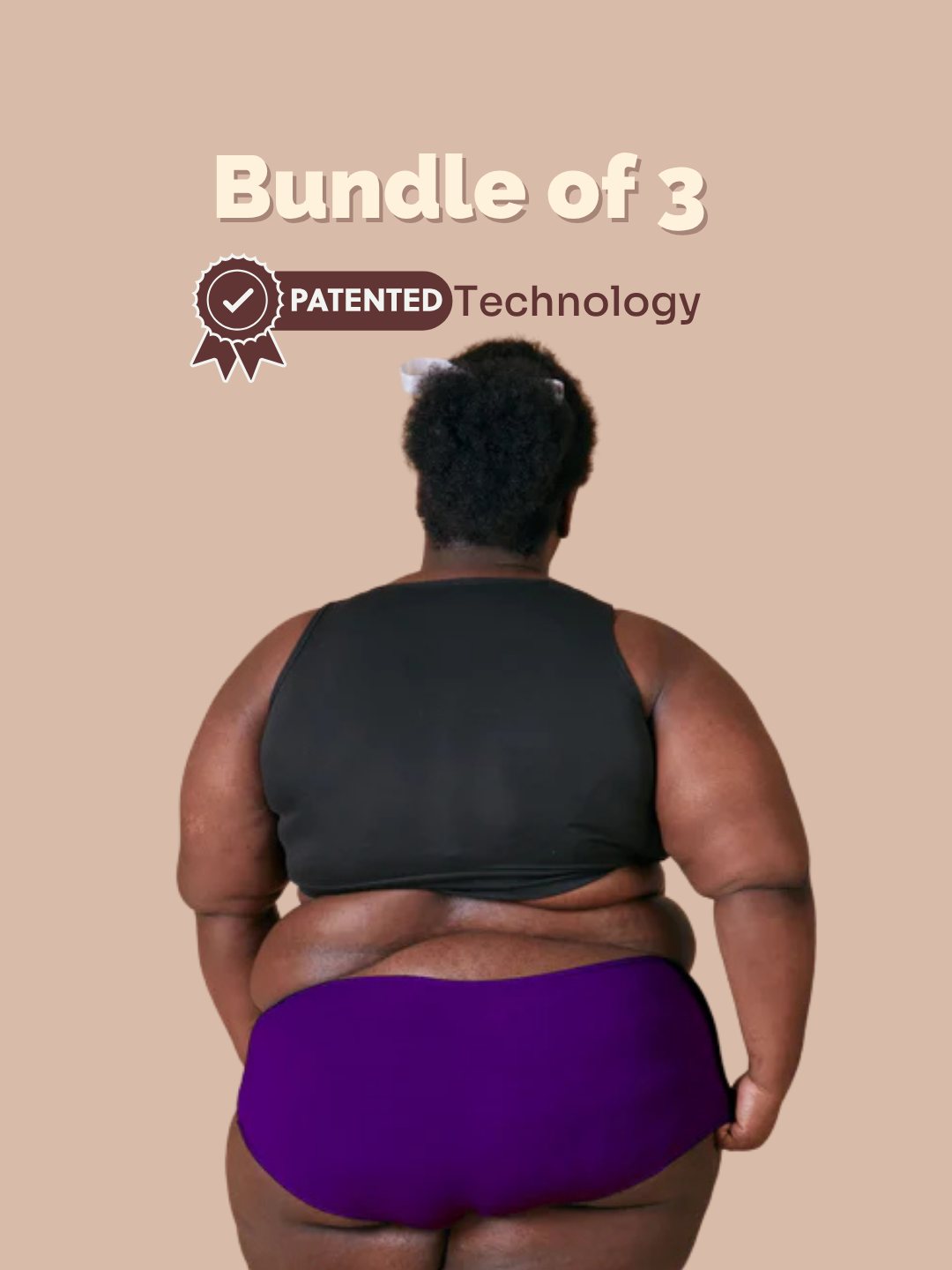 Merlot Purple Modal Fabric Underwear Bundle of 3 | Anti-Microbial Plus Size Underwear for Women | Tilt Intimates