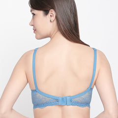 Romance |  Double Layered Non Wired Medium Coverage Breathable Lace Bra