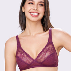 Emma |  Double Layered Non Wired Medium Coverage Breathable Lace Bra