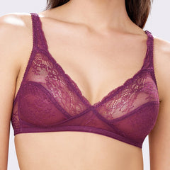 Emma |  Double Layered Non Wired Medium Coverage Breathable Lace Bra
