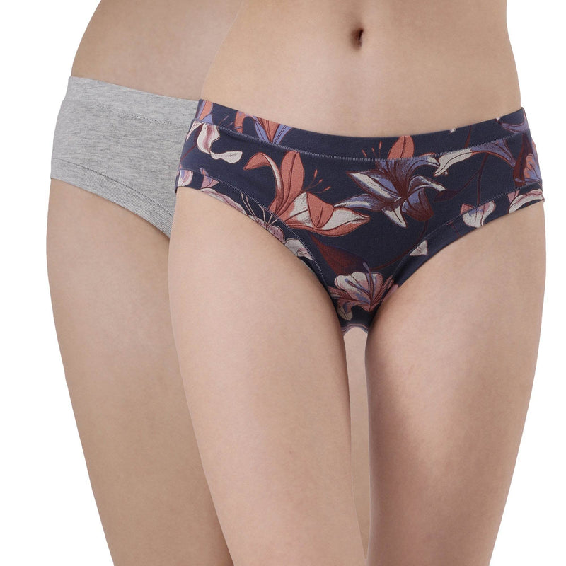 SOIE Woman - Mid Rise Stretch Cotton Seamless Full Coverage Shorty Panty (Pack of 2) - Panty -for Women