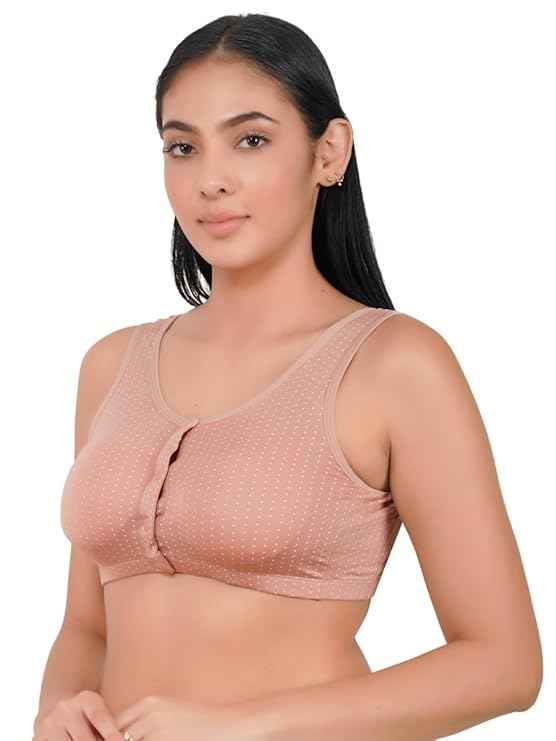 Plus Size Breastfeeding Pregnancy Seamless Front Buttons Bra