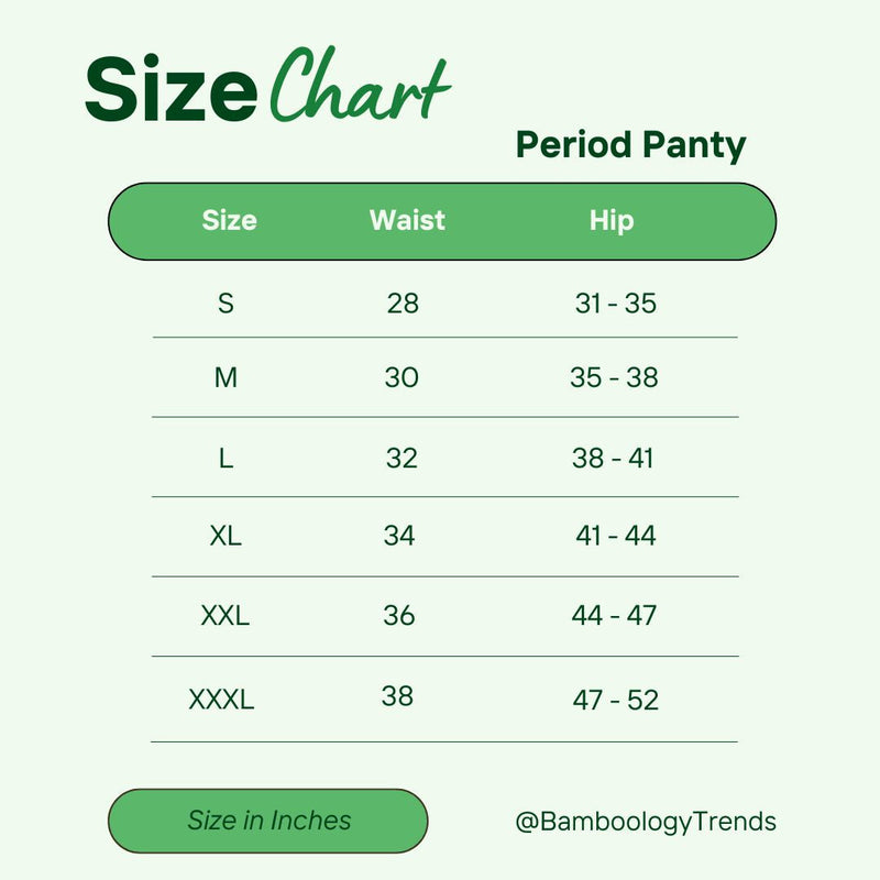 Bamboo Fabric Reusable Period Panty 5 Layer – Absorbent & Leak Proof - Pack Of 1