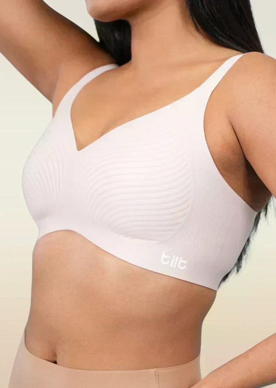 Set - Blush Wave Bra and Beige Shaper Underwear